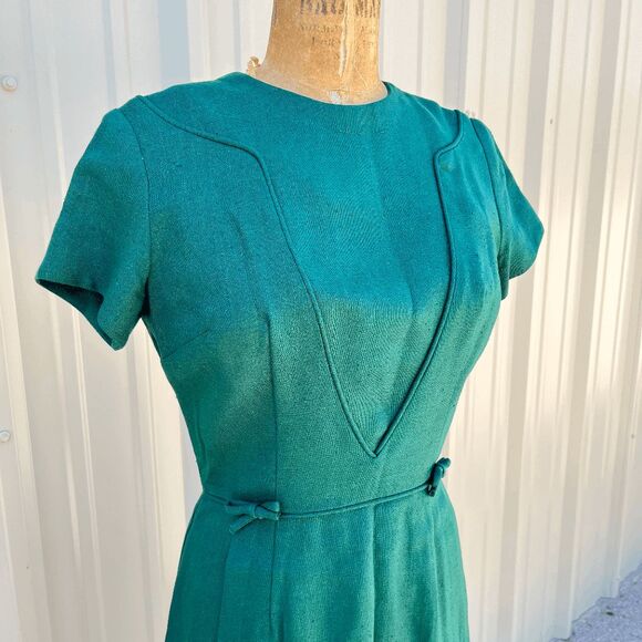 60’s Vintage Green Midi Dress - Picture 10 of 10